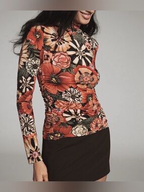 FARM Rio Flowershop Jersey Neck Mock Top